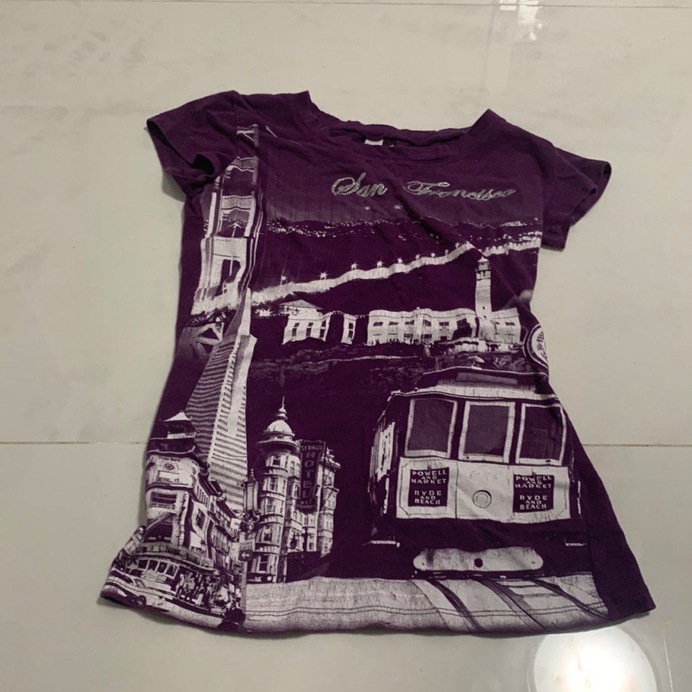 Purple San Francisco Thrifted Top
